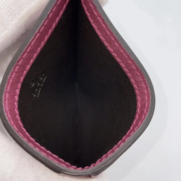 Auth GUCCI MicroGG GuccissimaShima Leather Pink Card Case - Picture 9 of 11